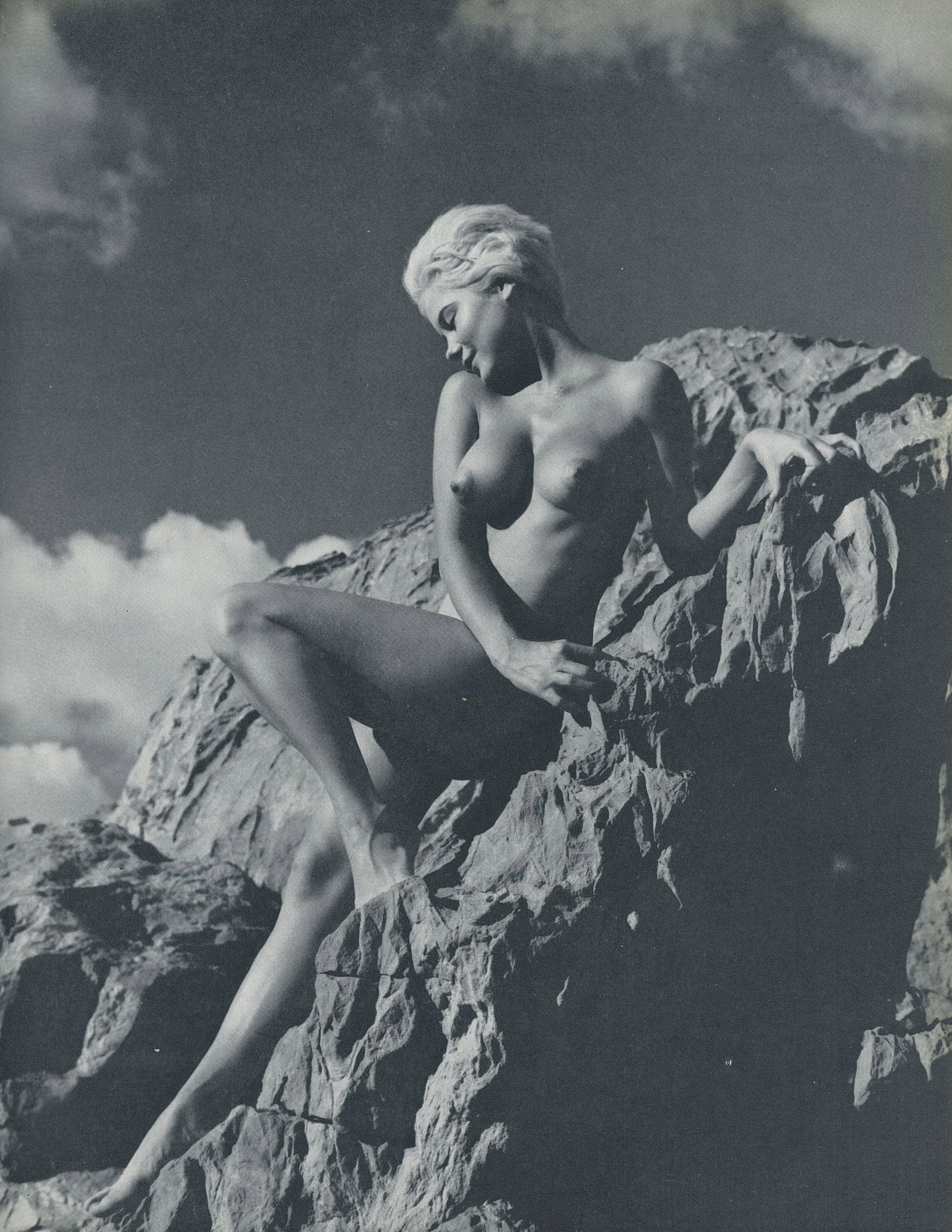 Nude by Andre de Dienes. C1962: Nude by Andre de Dienes. C1962. American-Hungarian photographer famous for nude photography and photographs of a young Marilyn Monroe. From Best Nudes. 10.9 x 8.75 in. Rev: 10.9 x 8.75 in.