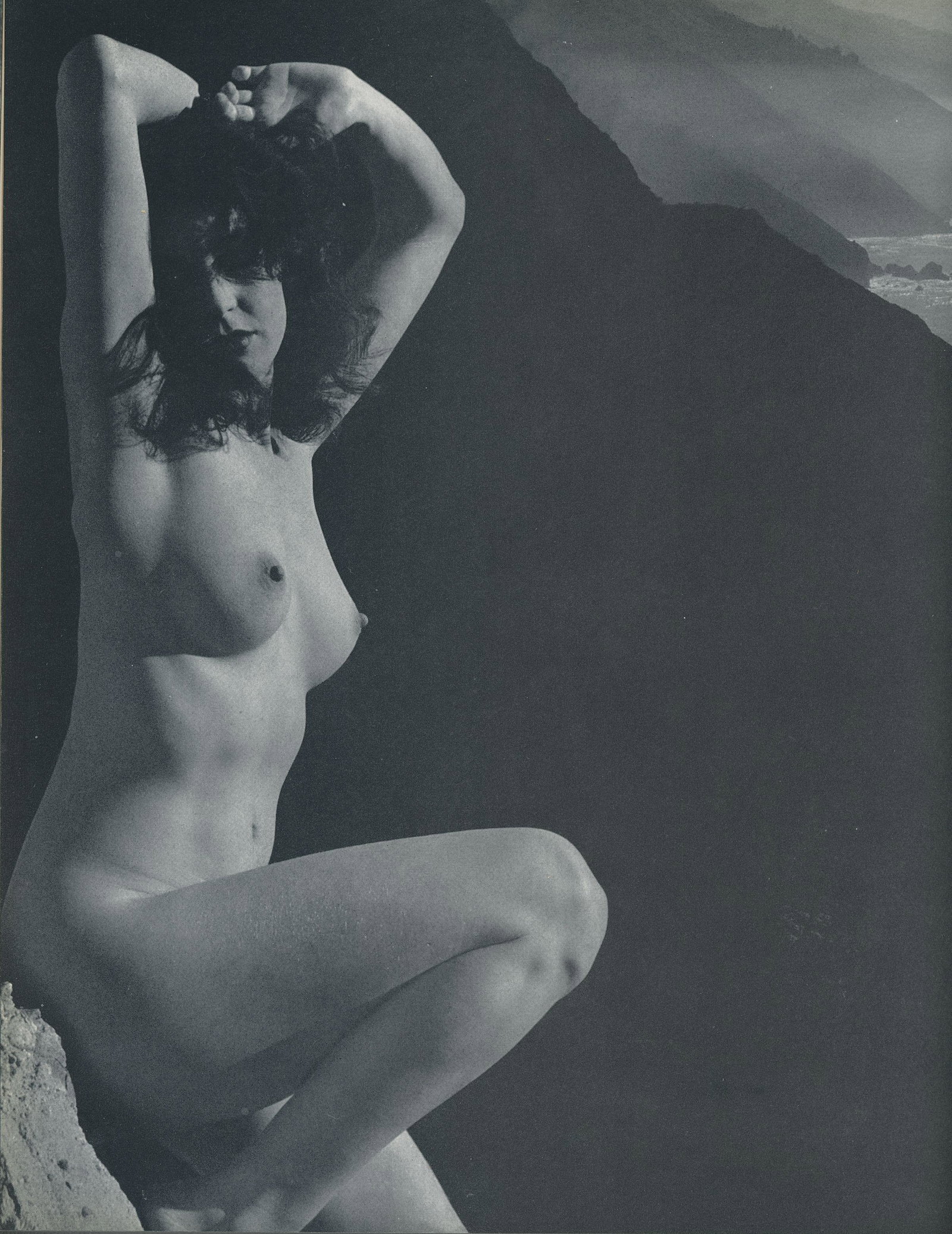 Nude by Andre de Dienes. C1962: Nude by Andre de Dienes. C1962. American-Hungarian photographer famous for nude photography and photographs of a young Marilyn Monroe. From Best Nudes. 10.9 x 8.75 in. Rev: 9.5 x 8.75 in.