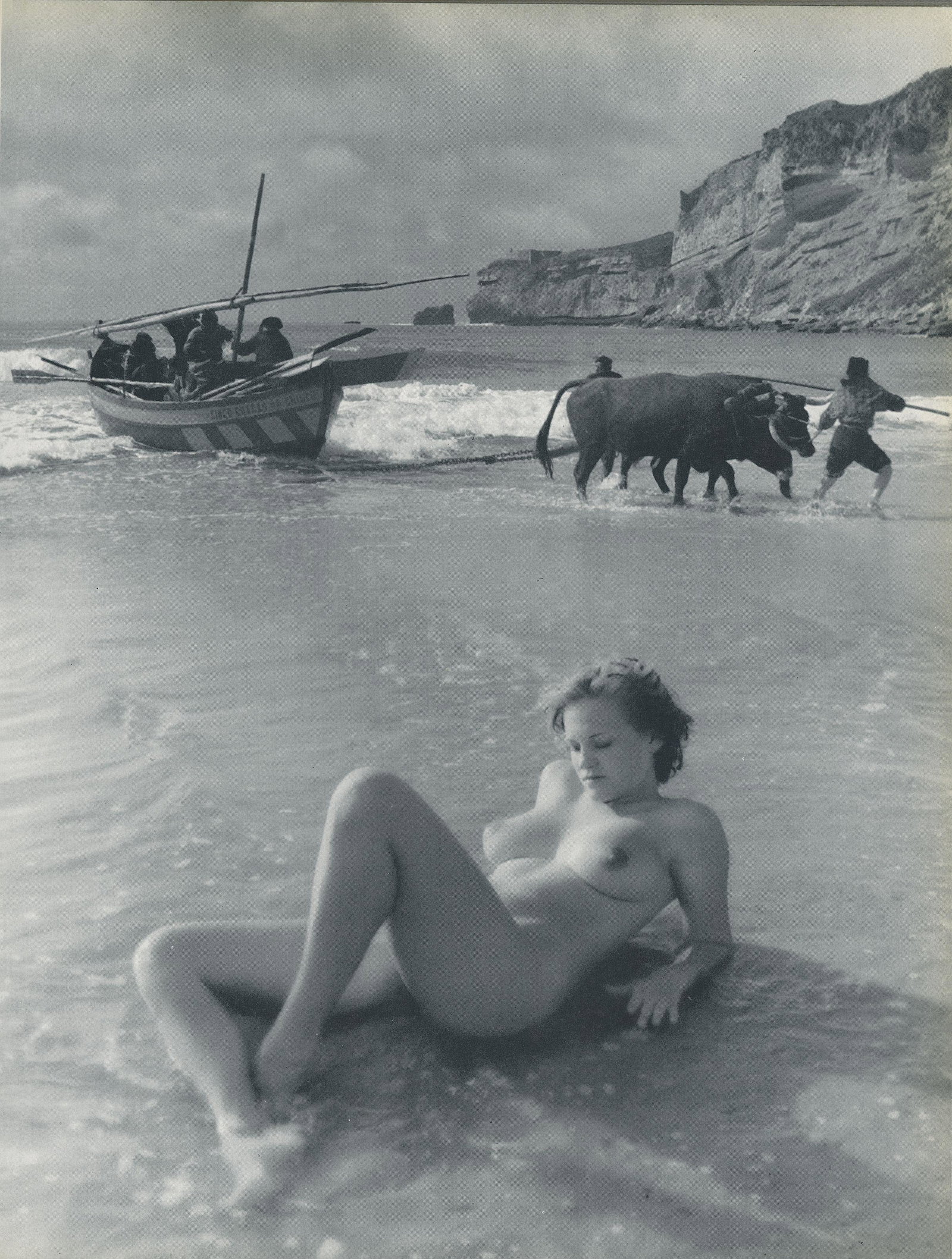Nude by Andre de Dienes. C1962: Nude by Andre de Dienes. C1962. American-Hungarian photographer famous for nude photography and photographs of a young Marilyn Monroe. From Best Nudes. 10.9 x 8.25 in. Rev: 10.9 x 8.25 in.