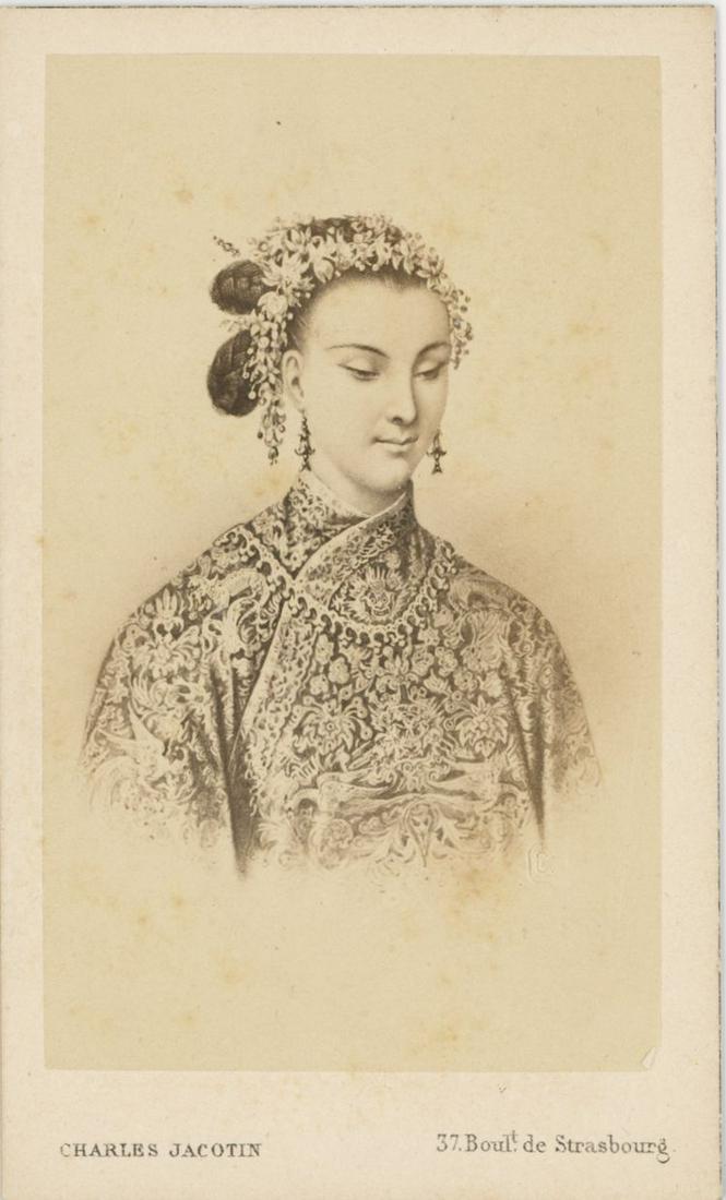 Empress of China, c1870: Empress of China, c1870. (From a Painting) CDV by Charles Jacotin, Paris. 3.375 x 2.125 in