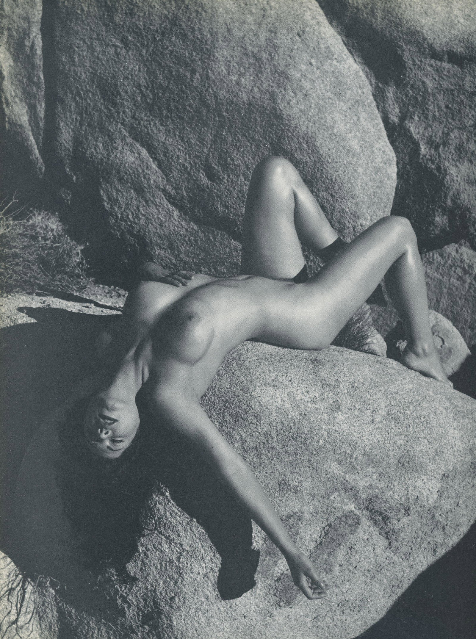 Nude by Andre de Dienes. C1962: Nude by Andre de Dienes. C1962. American-Hungarian photographer famous for nude photography and photographs of a young Marilyn Monroe. From Best Nudes. 10.9 x 8.25 in. Rev: 10.9 x 8.25 in.