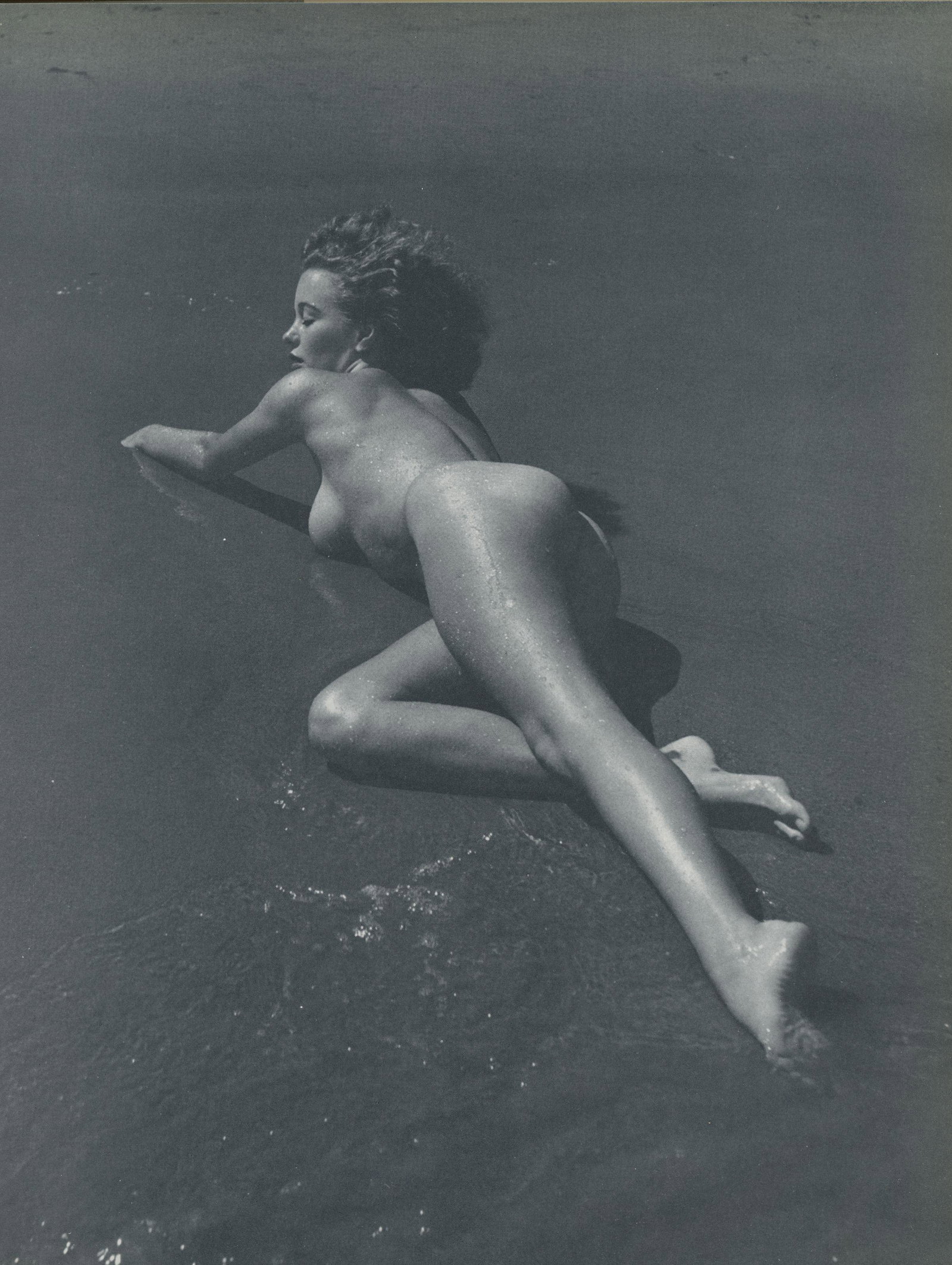 Nude by Andre de Dienes. C1962: Nude by Andre de Dienes. C1962. American-Hungarian photographer famous for nude photography and photographs of a young Marilyn Monroe. From Best Nudes. 10.9 x 8.25 in. Rev: 10.9 x 8.25 in.