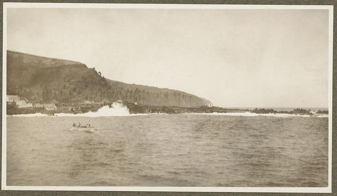 Hawaii shoreine. c1910: Hawaii shoreine. C1910. Good contrast and tonality. Photographer: Ernest Moses. 2.75 x 5 in