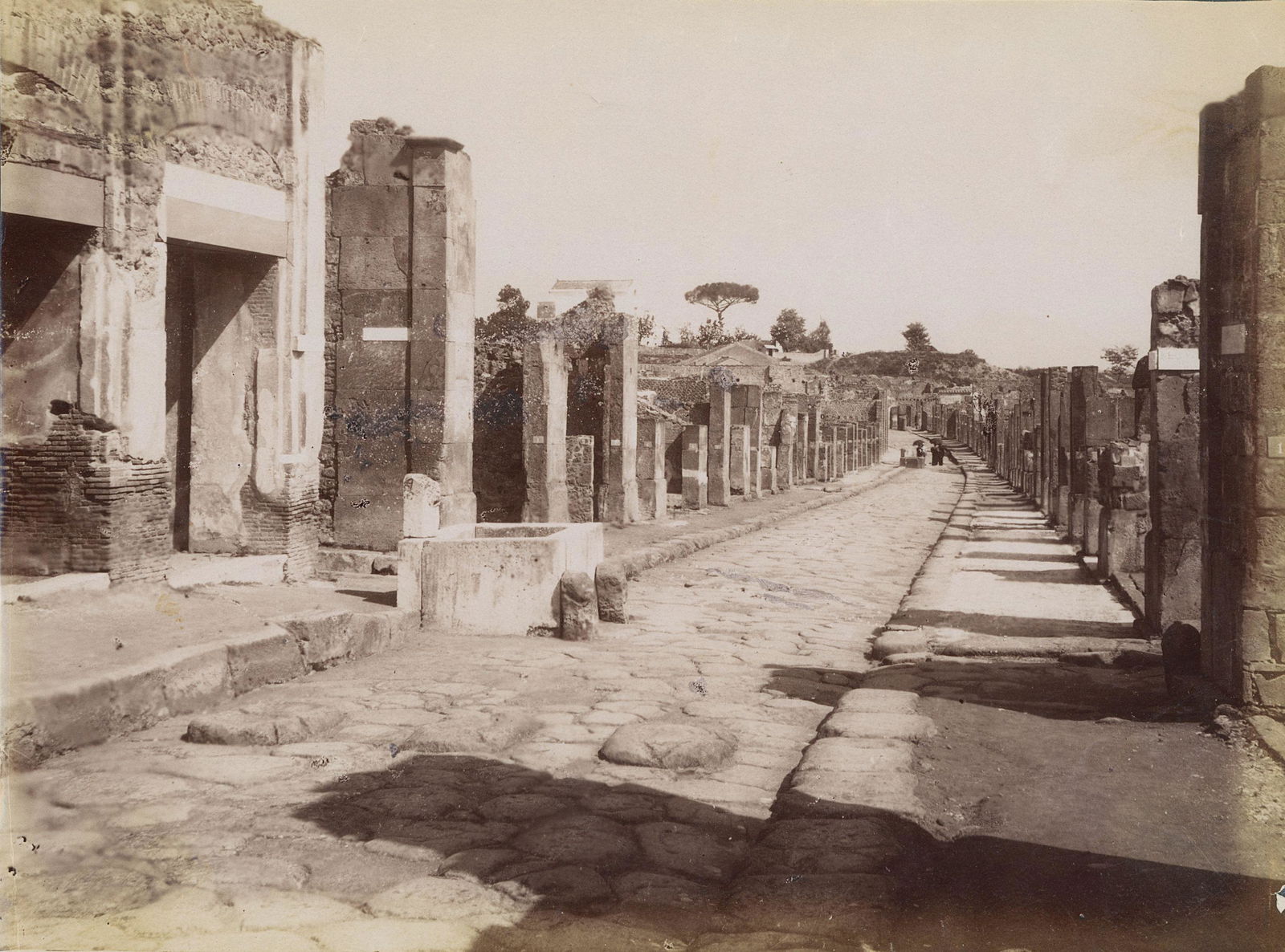 Excavated Runis of Pompeii, Italy. C1880 (1 of 2)