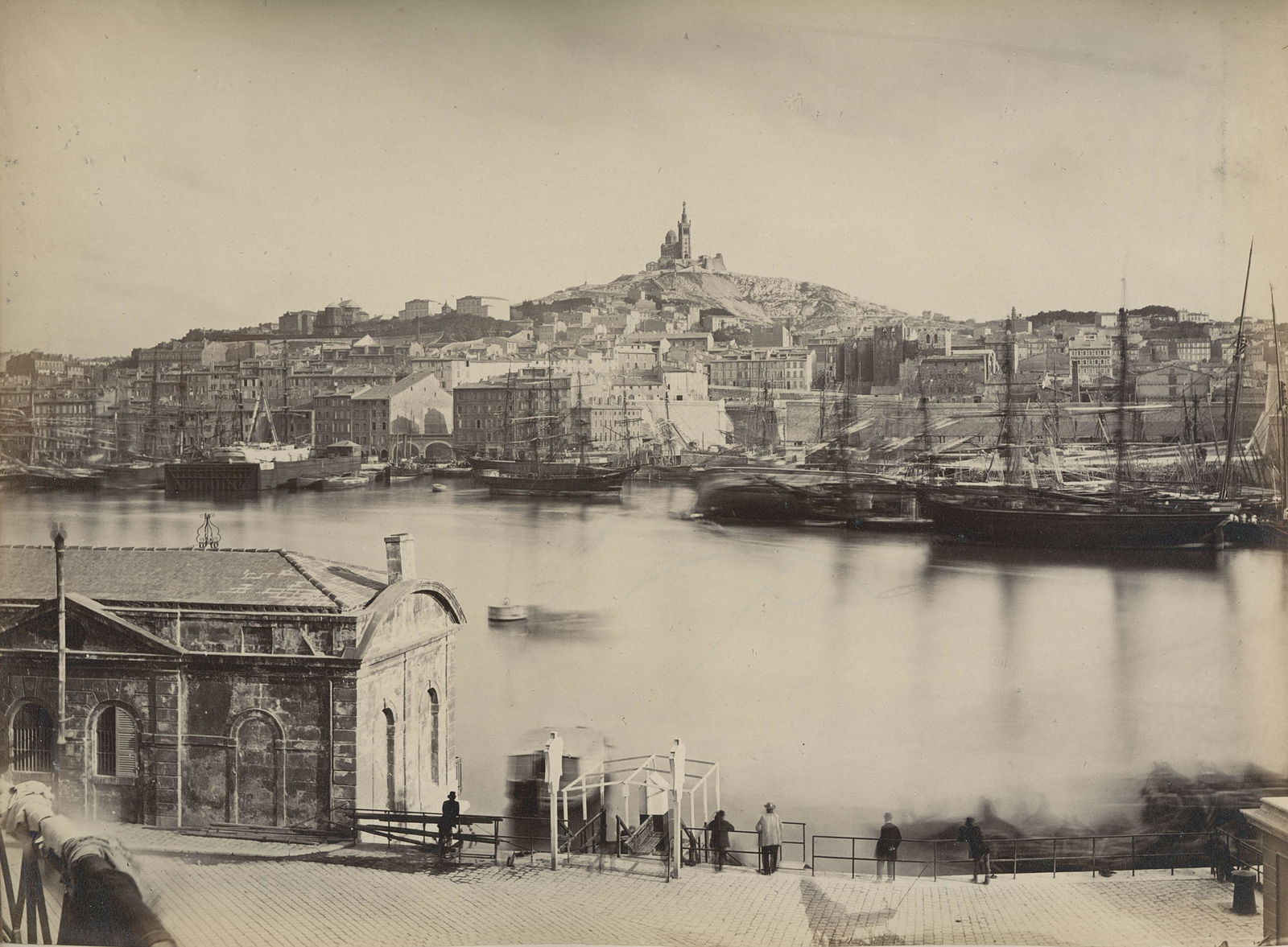 FRANCE.  Harbor and Cathedral, Marseille (1 of 2)