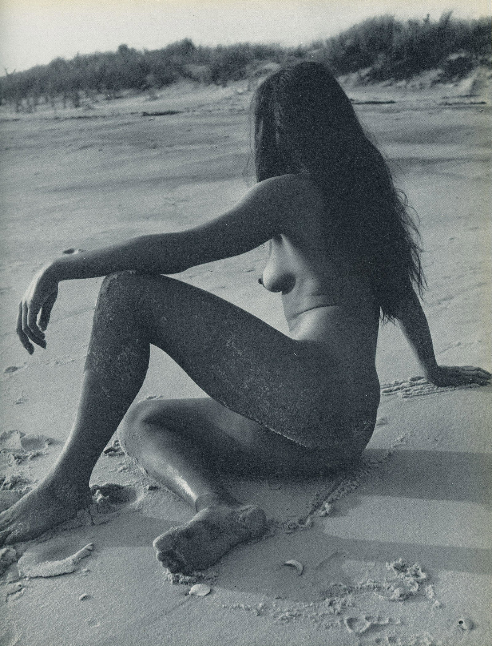 Nude by Andre de Dienes. C1962: Nude by Andre de Dienes. C1958. American-Hungarian photographer famous for nude photography and photographs of a young Marilyn Monroe. From Best Nudes. 10.9 x 8.75 in. Rev: 9.5 x 8.75 in.