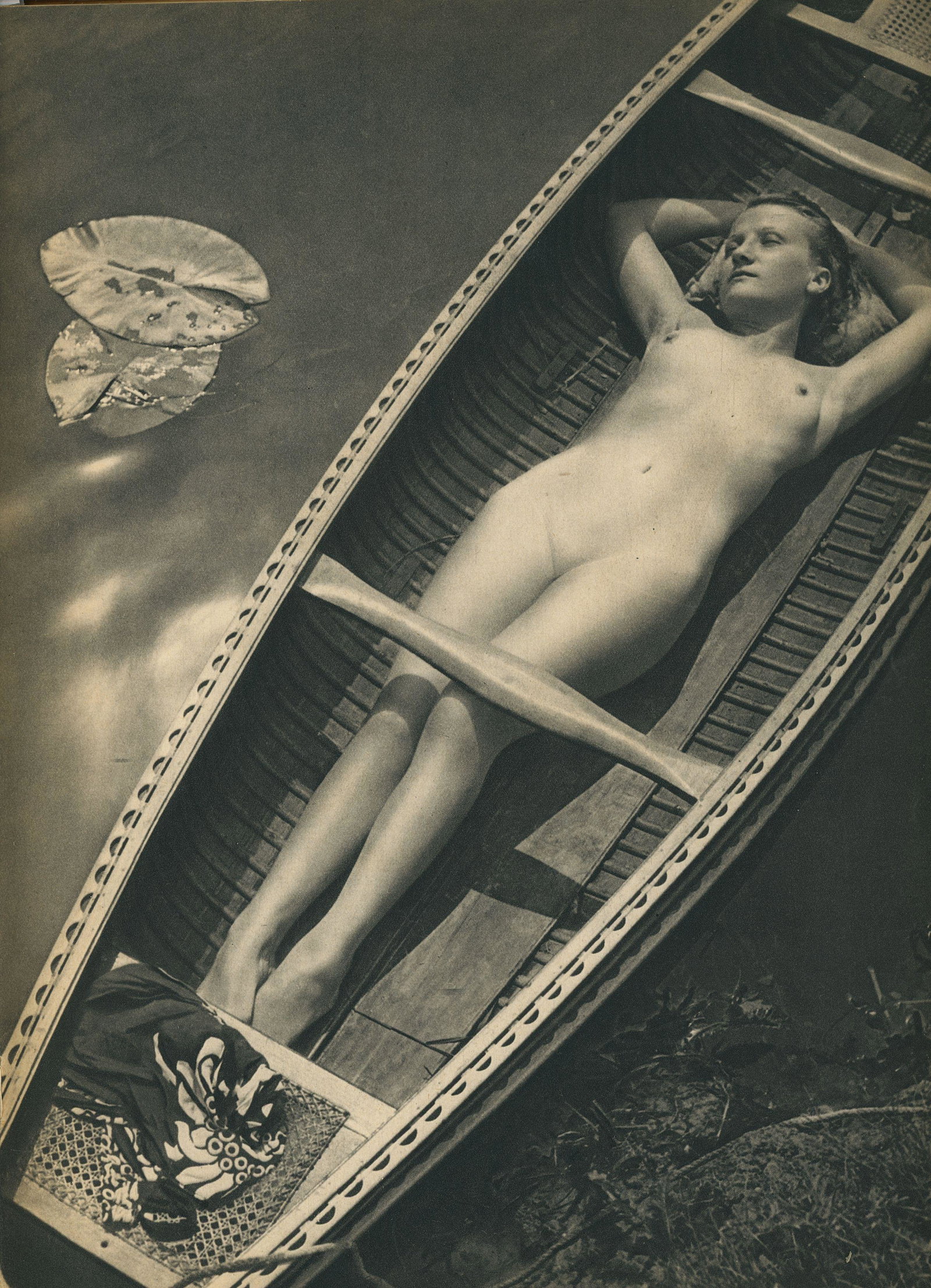 Nude by Pierre Boucher. c1950: Nude by Pierre Boucher. C1950. 11.75 x 9 in. Rev: Nude by Ergy Landau. 9.25 x 6.875 in.