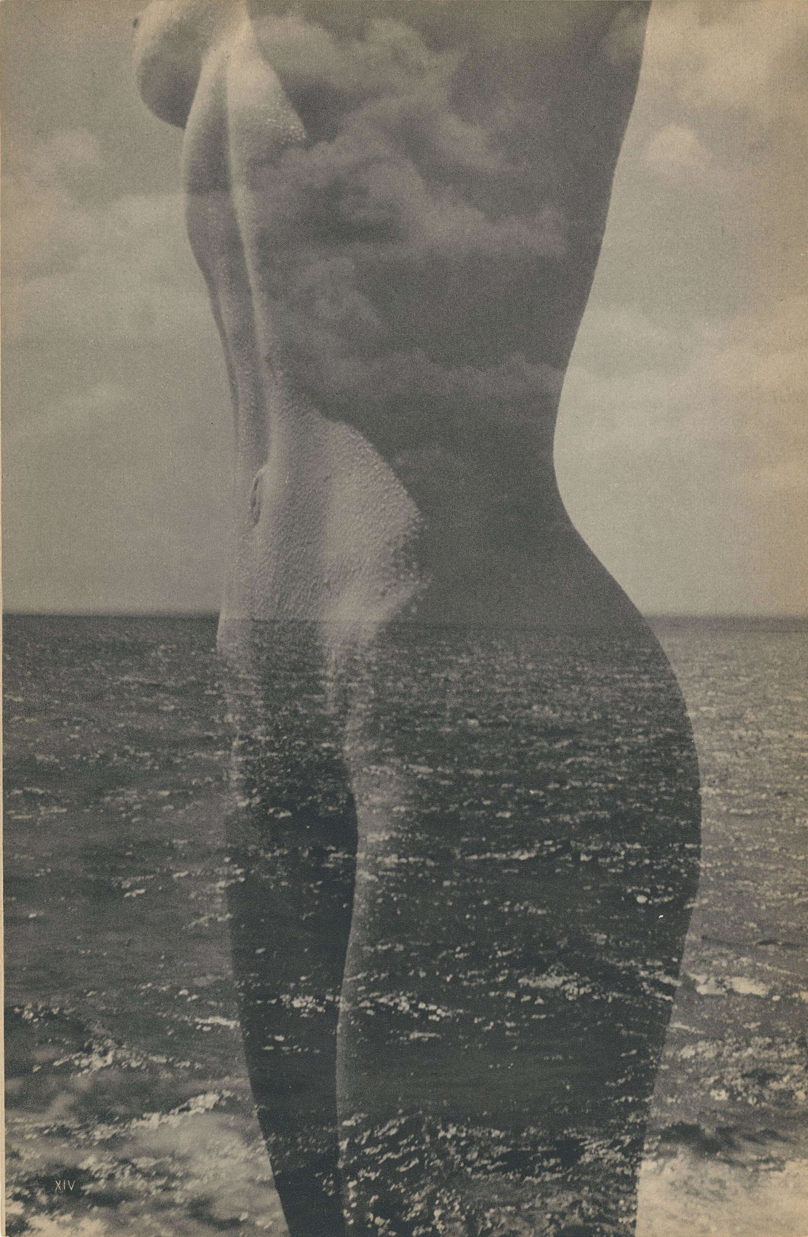 Nude by Pierre Boucher. C1937: Nude by Pierre Boucher. C1937. From the Collection of Marcel Natkin. 10.5 x 6.75 Rev: 8 x.6.5 in