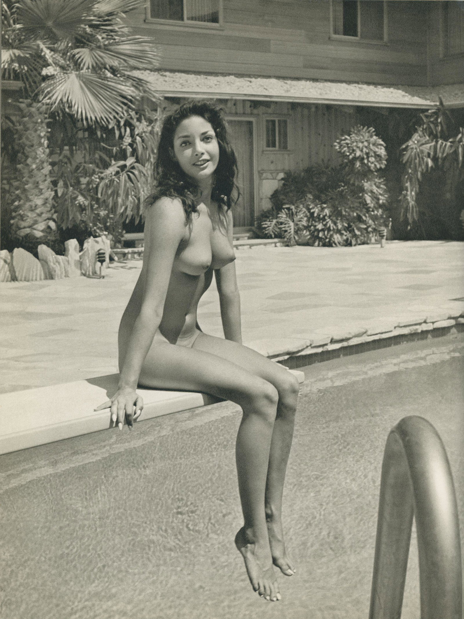 Nude by Andre de Dienes. C1965: Nude by Andre de Dienes. C1965. American-Hungarian photographer famous for nude photography and photographs of a young Marilyn Monroe. 10.625 x 7.875 in. Rev: 10.625 x 7.875 in.