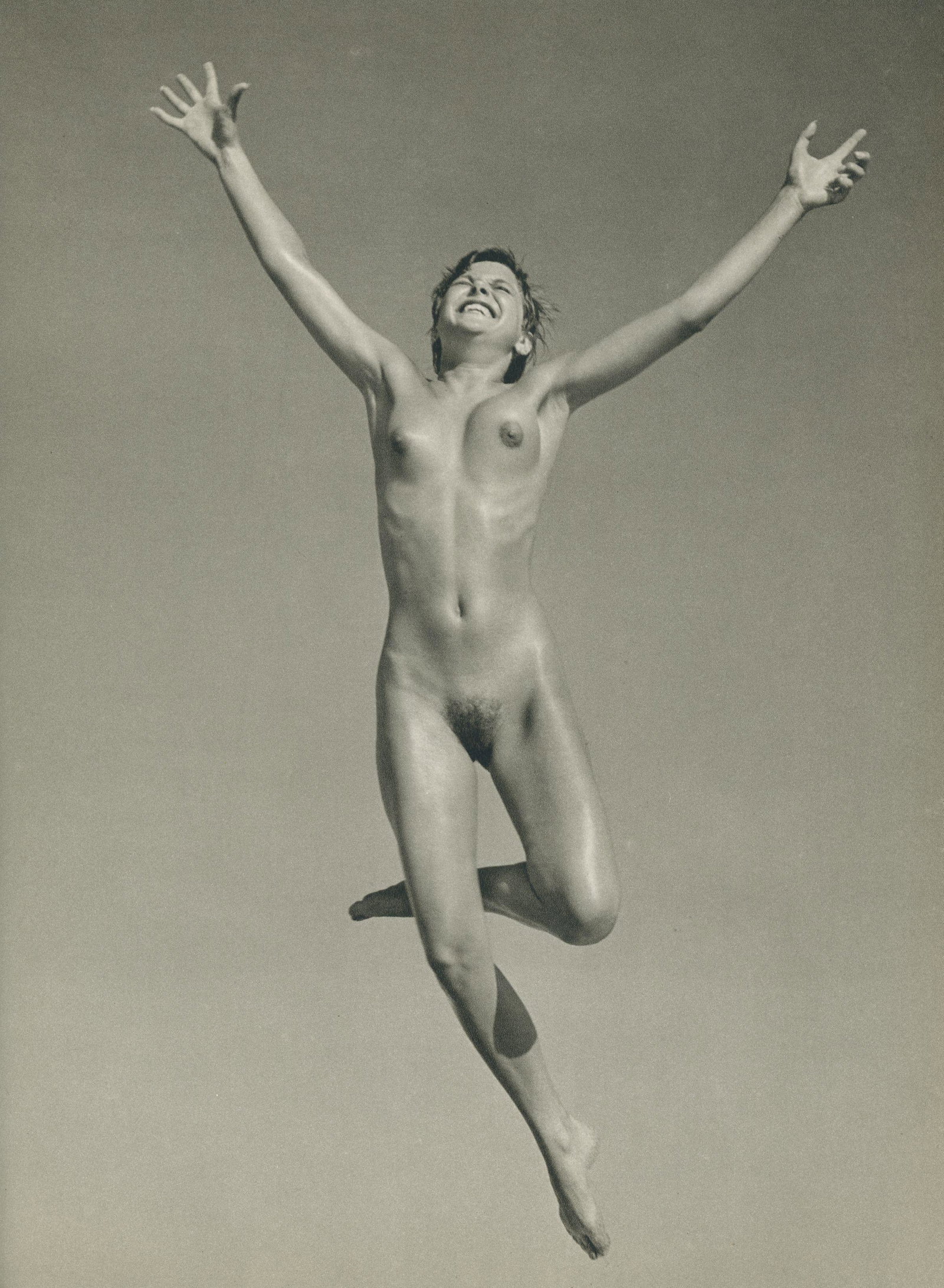 Nude by Andre de Dienes. C1965: Nude by Andre de Dienes. C1965. American-Hungarian photographer famous for nude photography and photographs of a young Marilyn Monroe. 10.625 x 7.875 in. Rev: 10.625 x 7.875 in.