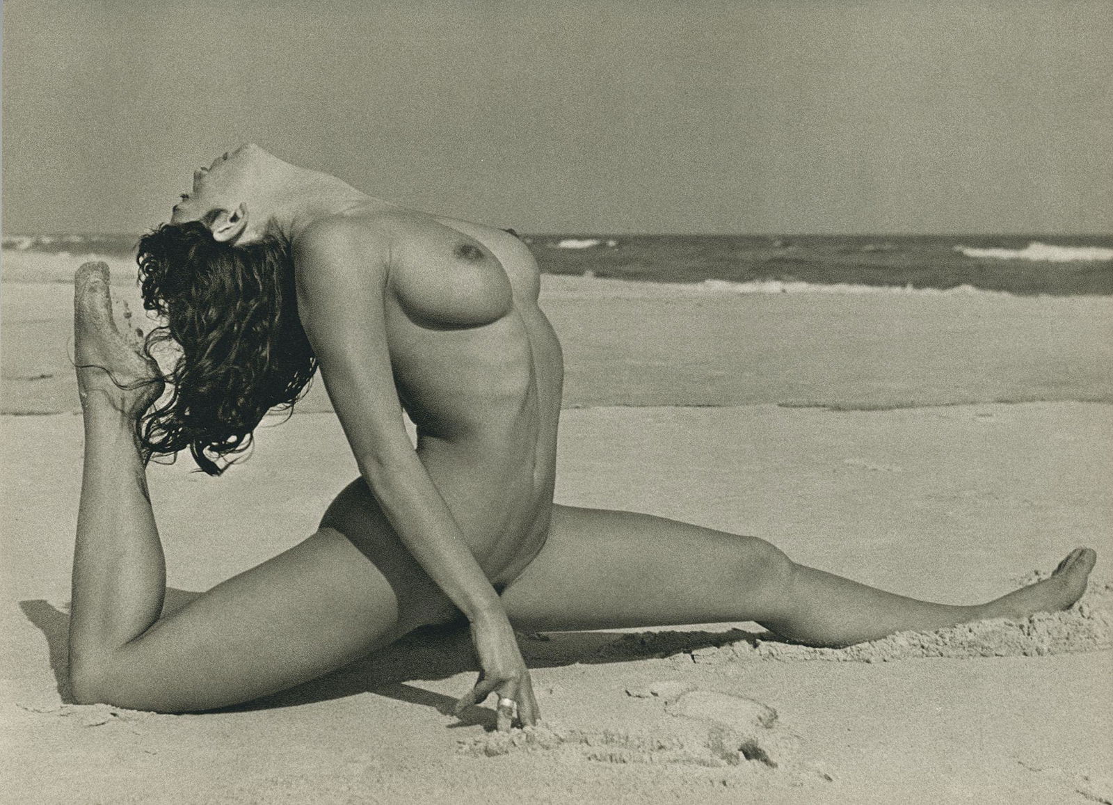 Nude by Andre de Dienes. C1965: Nude by Andre de Dienes. C1965. American-Hungarian photographer famous for nude photography and photographs of a young Marilyn Monroe. 7.875 x 10.625 in. Rev: 10.625 x 7.875 in.