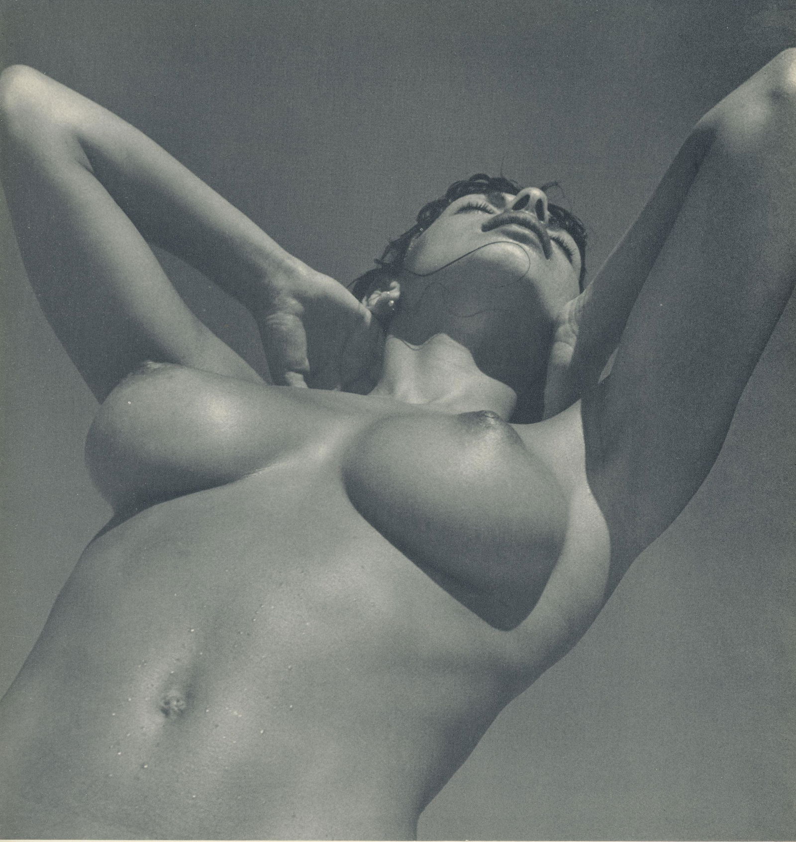 Nude by Andre de Dienes. C1960: Nude by Andre de Dienes. C1960. American-Hungarian photographer famous for nude photography and photographs of a young Marilyn Monroe. 8.25 x 8.75 in.