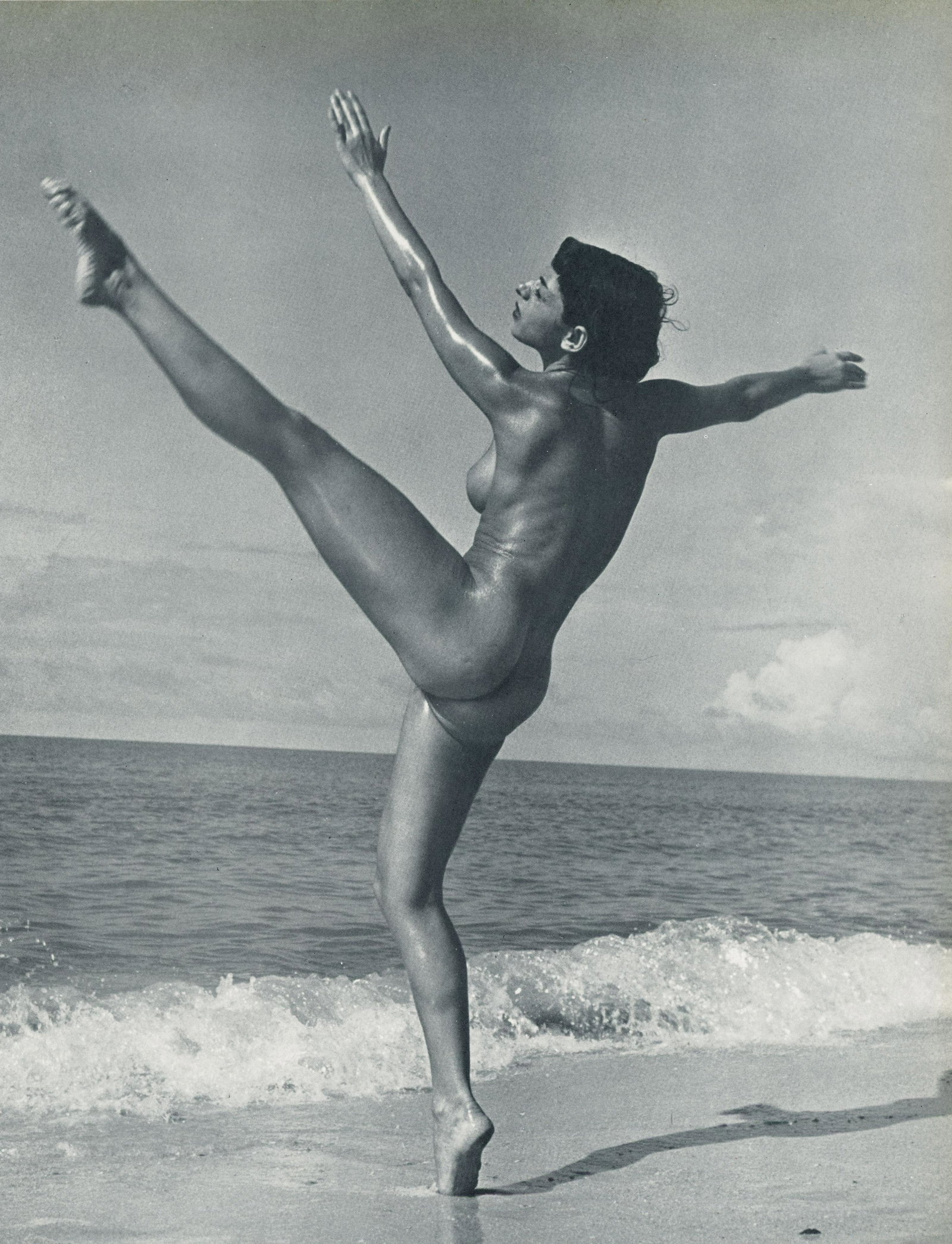 Nude by Andre de Dienes. C1962: Nude by Andre de Dienes. C1962. American-Hungarian photographer famous for nude photography and photographs of a young Marilyn Monroe. From Best Nudes. 10.9 x 8.25 in. Rev: 10.9 x 8.25 in.