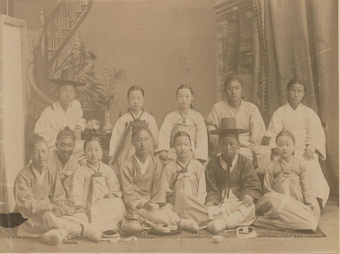 KOREA. Family Group in Korea. C1870. (1 of 1)