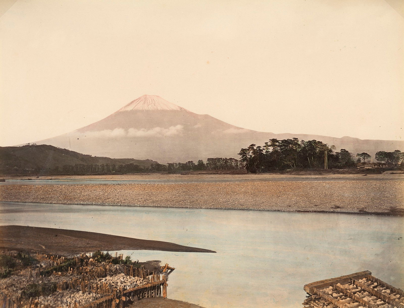 JAPAN. Mount Fuji from Kashiwabara, Japan. c1885 (1 of 1)