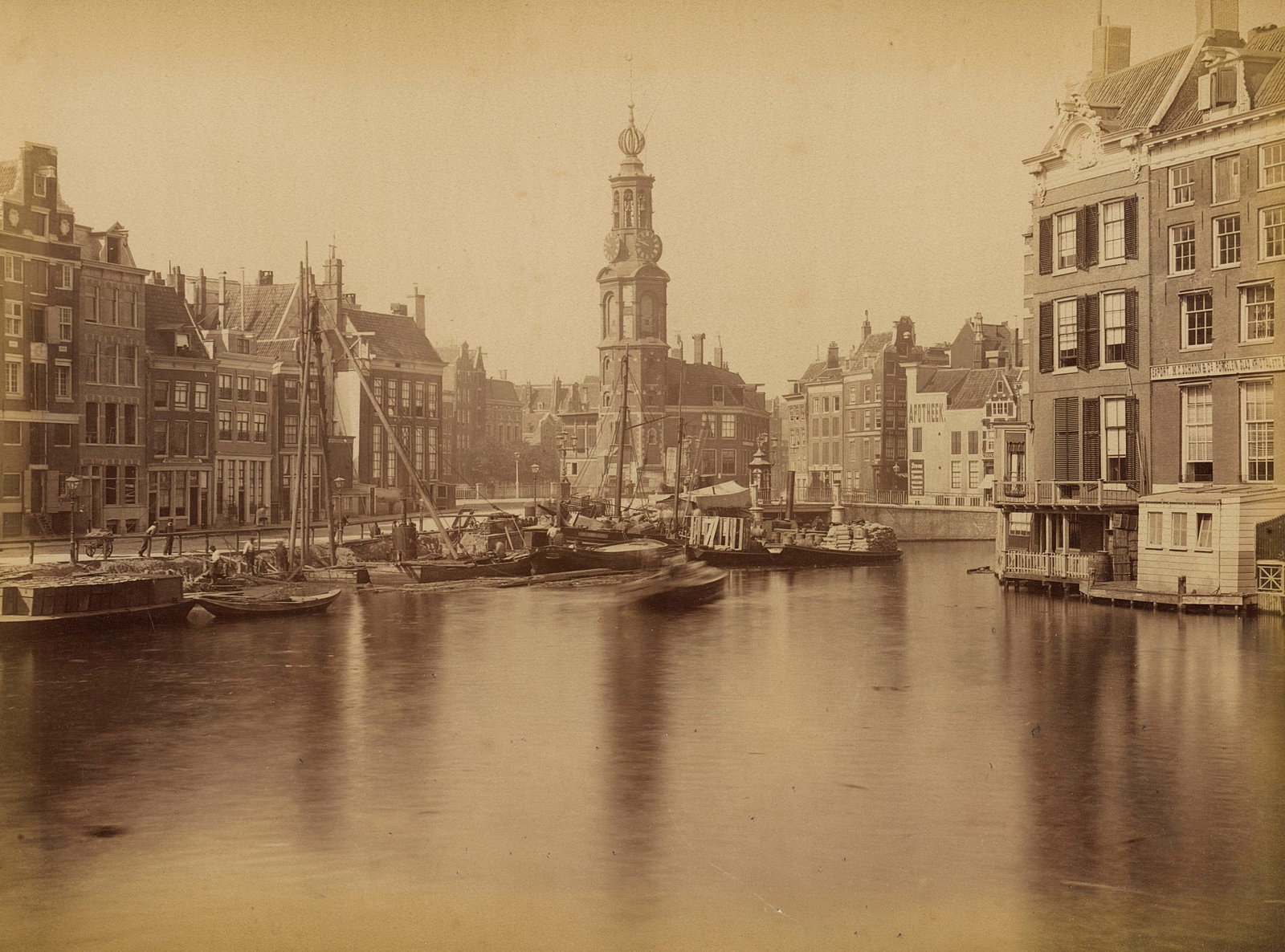 NETHERLANDS. Amsterdam Canal Panorama. C1870 (1 of 1)