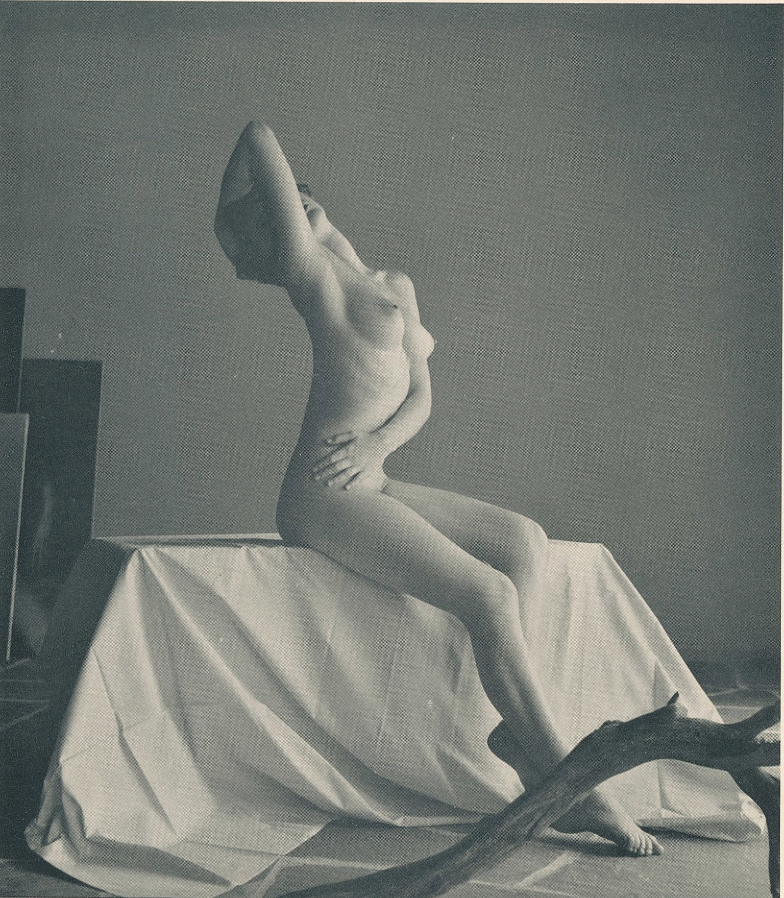 Nude by Andre de Dienes. C1965: Nude by Andre de Dienes. C1965. American-Hungarian photographer famous for nude photography and photographs of a young Marilyn Monroe. 6.75 x 6 in.