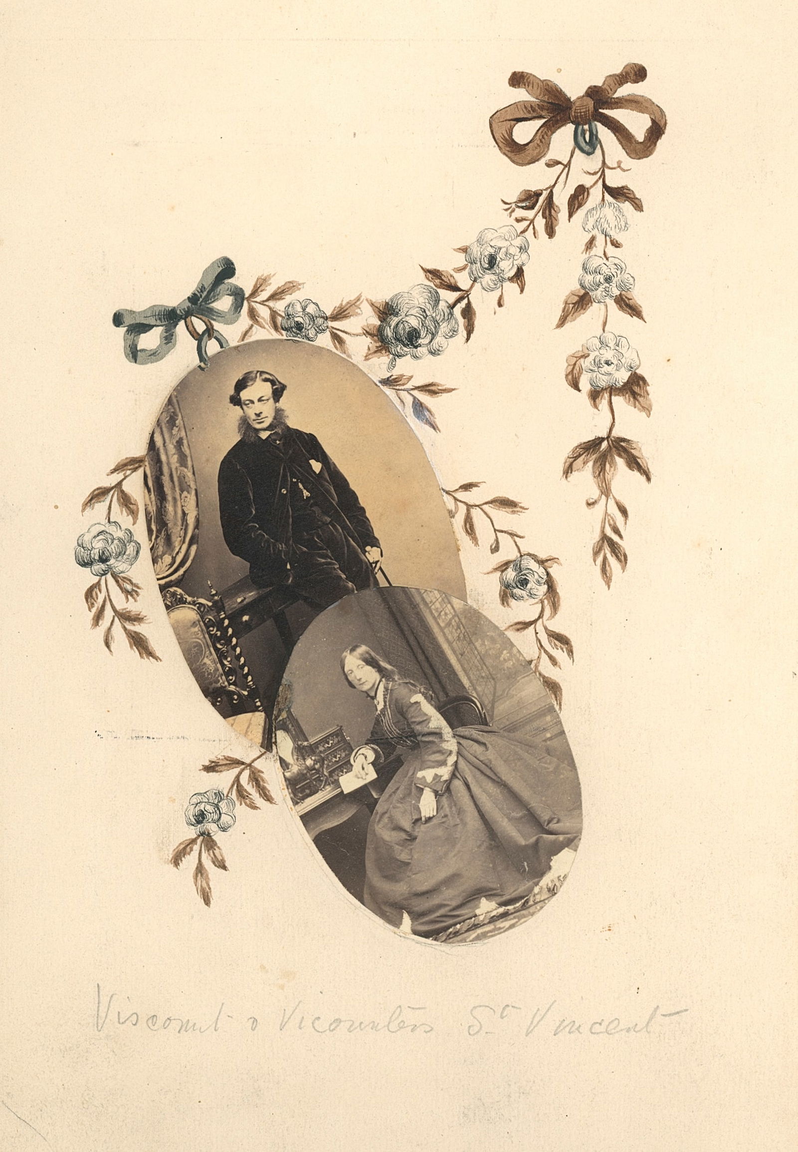 ENGLAND. Viscount & Viscountess St. Vincent. c1865 (1 of 1)