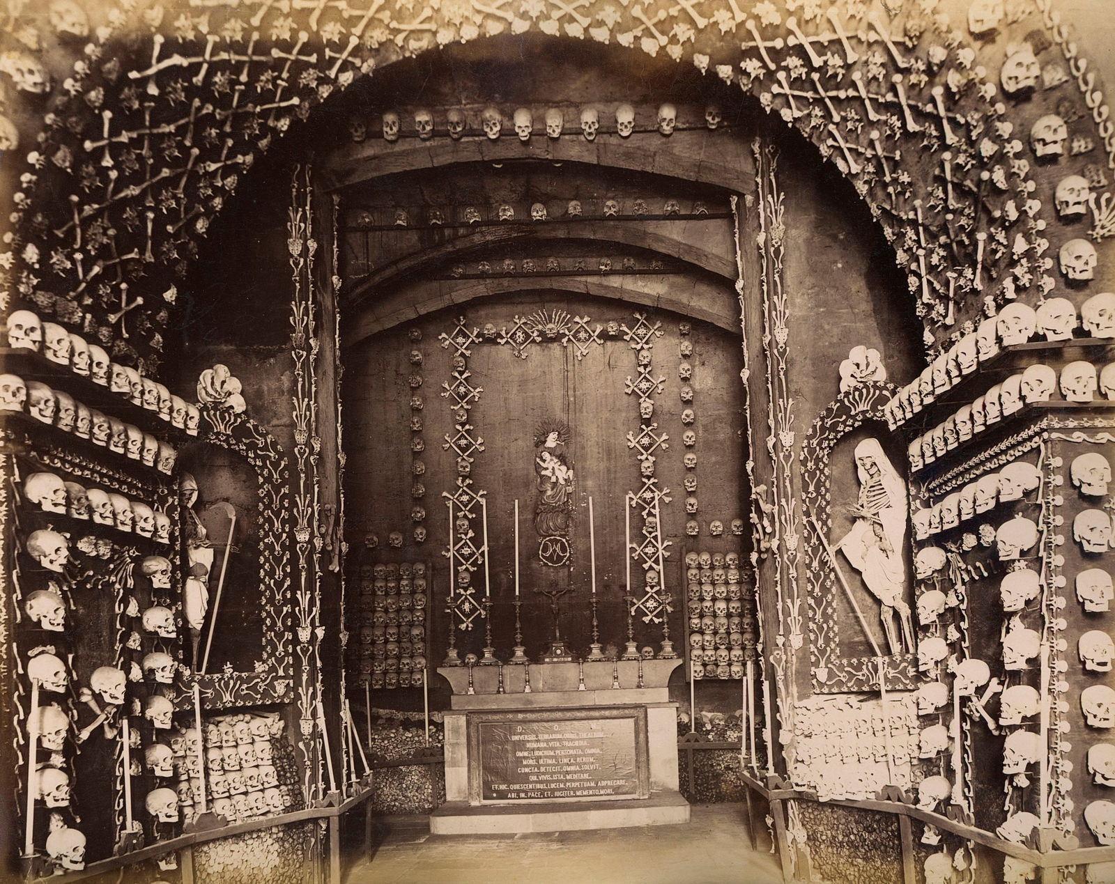 OSSUARY. Nibbia Chapel, Valetta, Malta. C1880 (1 of 1)
