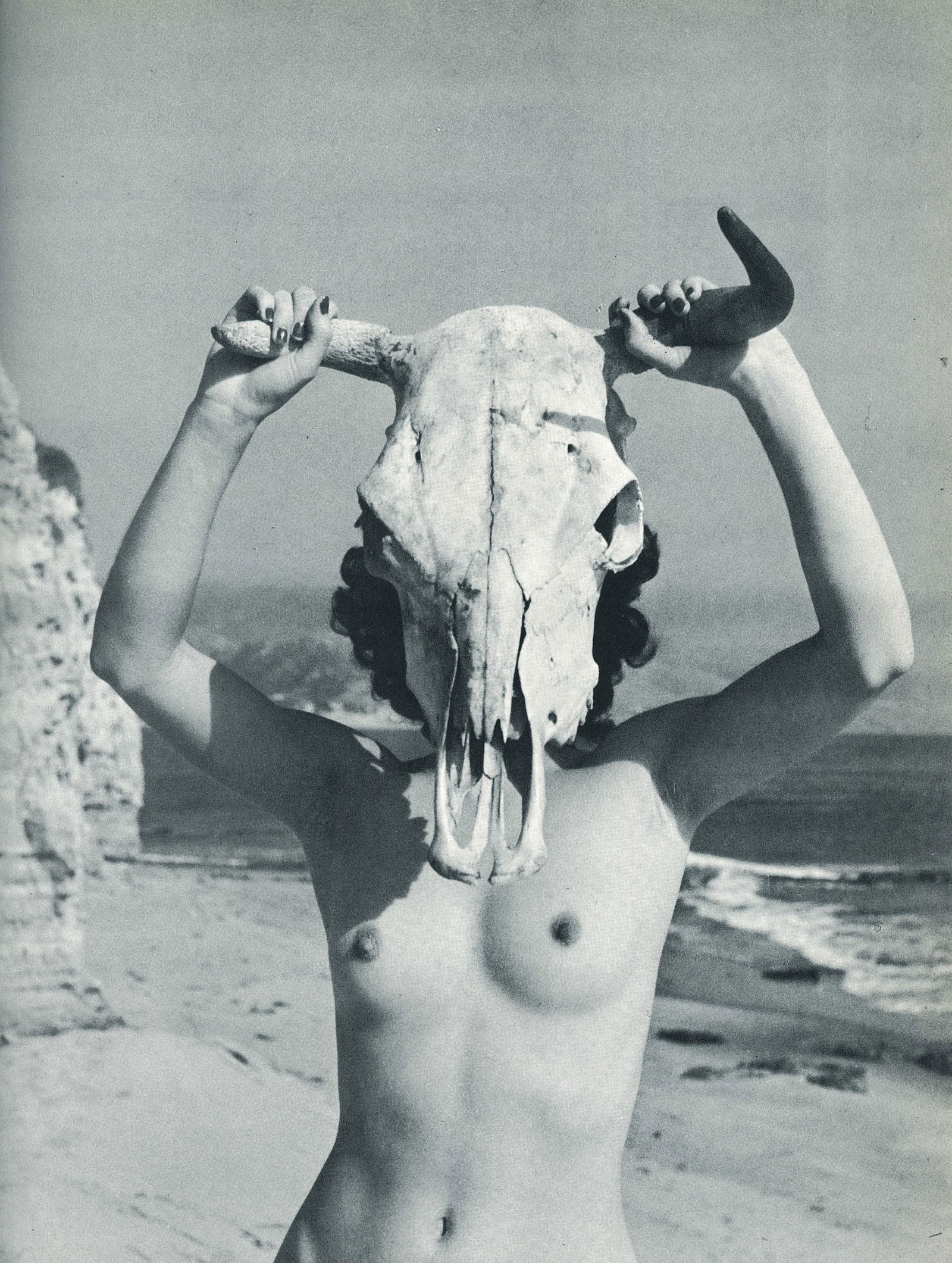 Nude by Andre de Dienes. C1966: Nude by Andre de Dienes. C1966. American-Hungarian photographer famous for nude photography and photographs of a young Marilyn Monroe. 11. x 8.25 in. Rev: 8.5 x 8 in.