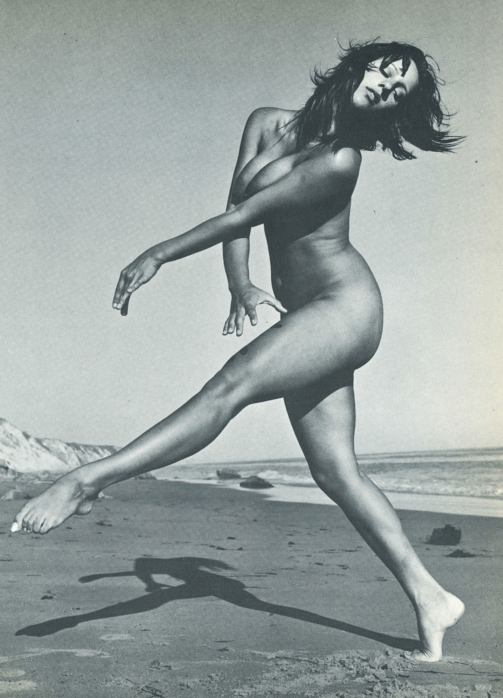Nude by Andre de Dienes. C1973: Nude by Andre de Dienes. C1973. American-Hungarian photographer famous for nude photography and photographs of a young Marilyn Monroe. 9.5 x 6.875 in. Rev: 9.5 x 6.875 in.