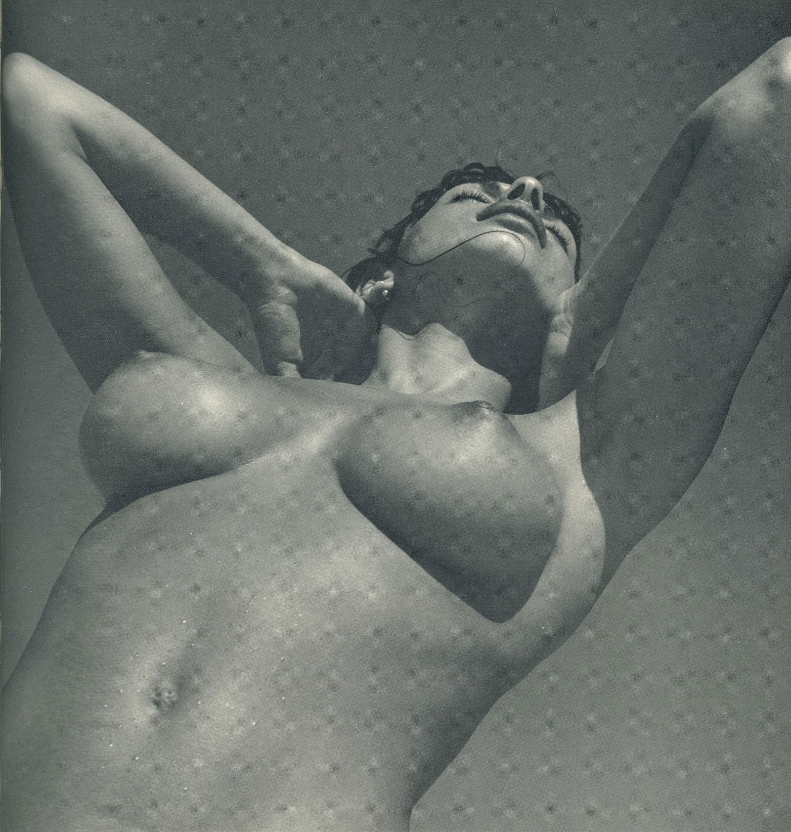 Nude by Andre de Dienes. C1958: Nude by Andre de Dienes. C1958. American-Hungarian photographer famous for nude photography and photographs of a young Marilyn Monroe. 8.5 x 8.375 in.