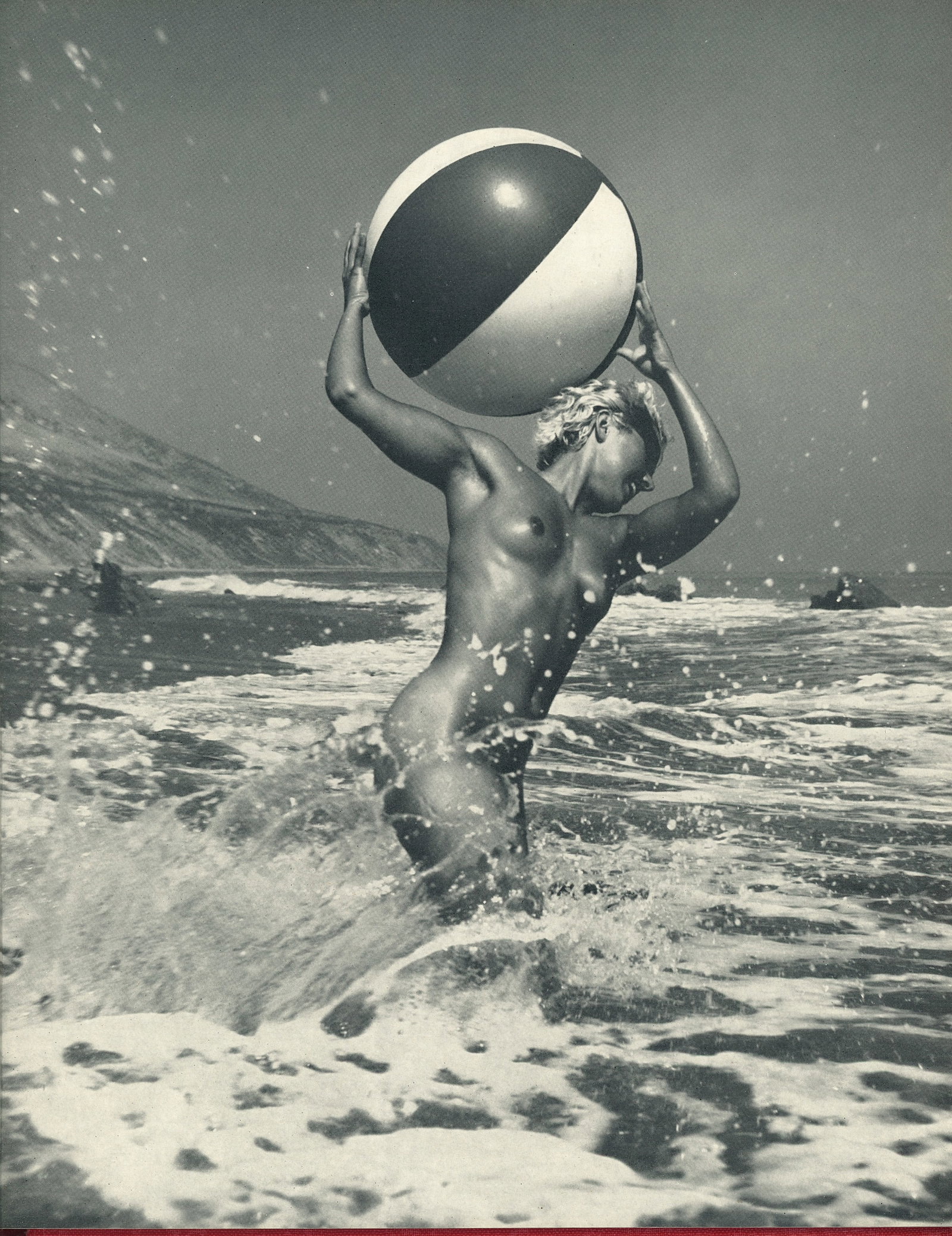 Nude by Andre de Dienes. C1958: Nude by Andre de Dienes. C1958. American-Hungarian photographer famous for nude photography and photographs of a young Marilyn Monroe. 10.75 x 8.375 in. Rev: 10.75 x 8.375 in.