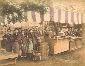 Workers at an Outdoor Restaurant, c1880