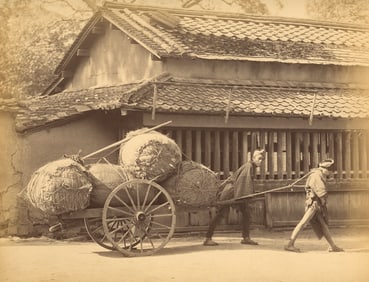 Farmers taking produce to Market. C1870
