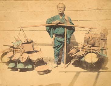 Sidewalk Mendicant. C1875.