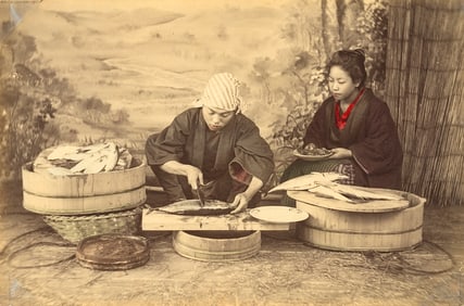 Preparing Fish, c1880