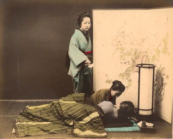 Bedtime in Japan, c1880