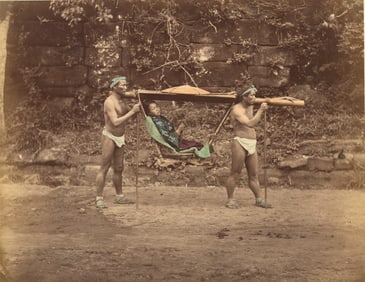 Kago Bearers, c1870 by Felice Beato