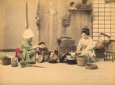 Preparing Dinner. C1880