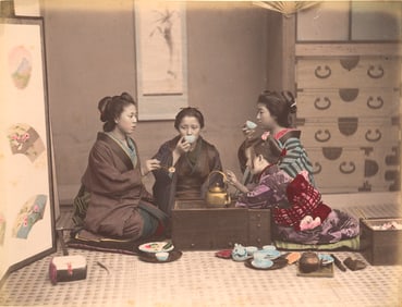Tea time, Japan. C1880