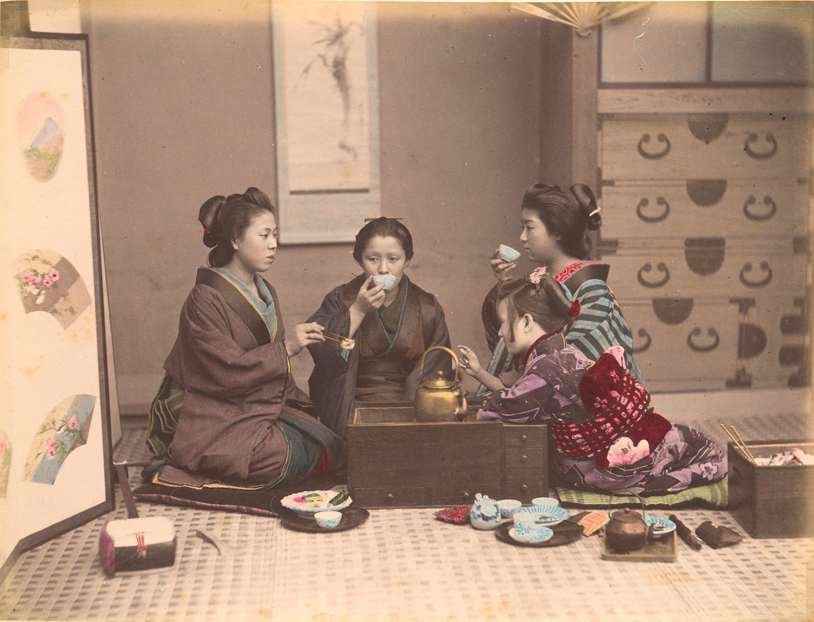 Tea time, Japan. C1880 (1 of 1)