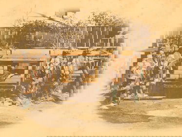 Palanquin Transporting a Noble to Edo. C1867.