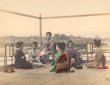 Ladies Enjoying Sake, Kioto. c1870
