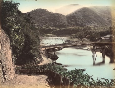 Kiribara Bridge, near Omama. c1880