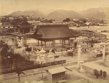 Minatogawa Shrine at Nanko, Kobe. C1870
