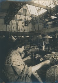 INDUSTRIAL. Rosaries being made in French factory. C1910