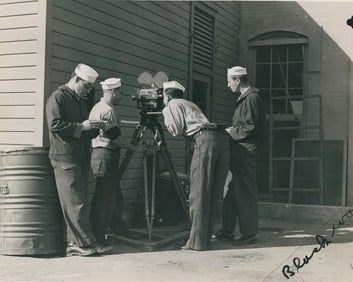 MILITARY. Blackwood with his camera. C1945.