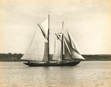 SAILING. Sailboat Fishing Schooner, Nova Scotia. c1925