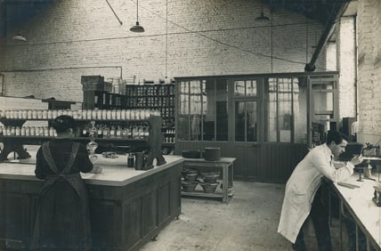 SCIENCE. Scientist in his Laboratory. c1910