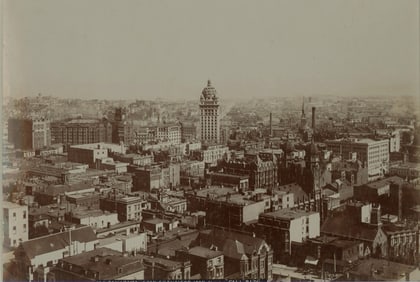 U.S.A. Panorama of San Francisco, California, showing the Call Building. C1900