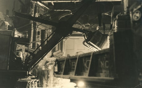 U.S.A. Wrecking the New Century Theatre in New York. c1925