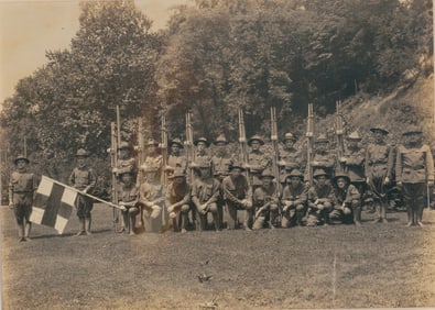 WORLD WAR. Medics, Employees of Goodyear Tyre Co. c1917