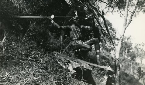 ZANE GREY. Native in War Paint and Harpoon. Tahiti. C1930