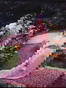 AUTOCHROME. Two Ladies posed for the camera. c1910