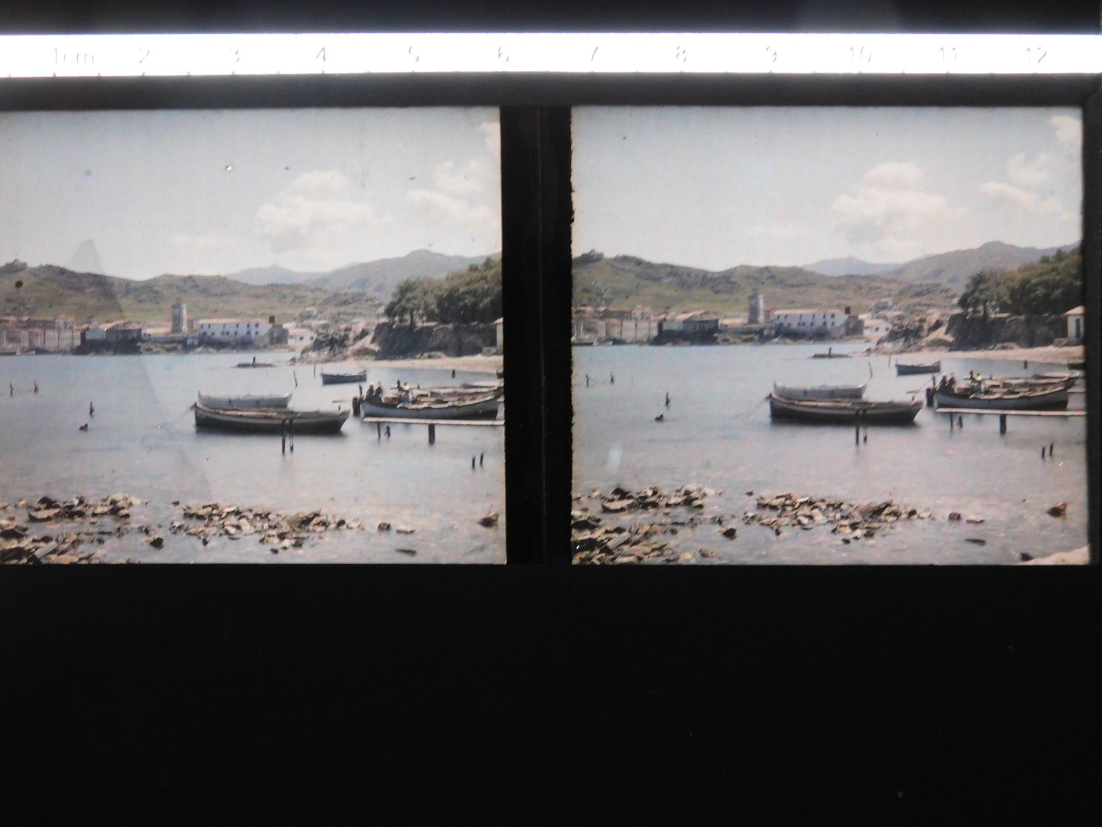 AUTOCHROME. Stereo view of boats. c1910 (1 of 1)